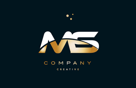 ms m s 白色黄色金金色豪华字母表字母标志 ico