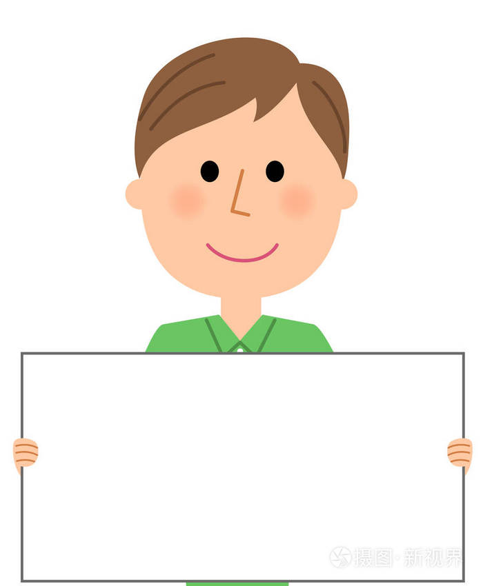 年轻的男子,白板插画-正版商用图片0xuw59-摄图新视界