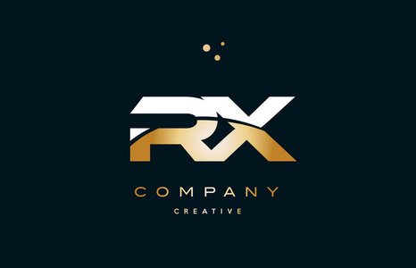 rx r x 白色黄色金金色豪华字母表字母标志 ico