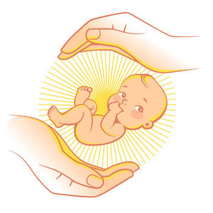 新生亚洲婴儿的小脚趾在