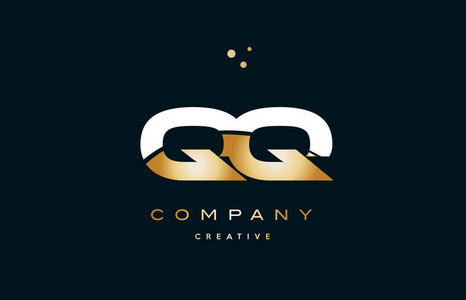 qq q q 白色黄色金金色豪华字母表字母标志 ico照片