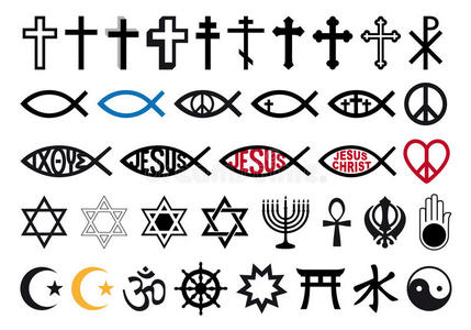 儒家宗教符号,宗教符号,向量集照片