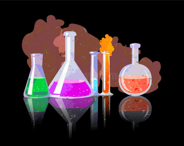 彩色液体化学管
