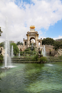 西班牙巴塞罗那ciutadella公园喷泉