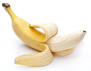 白色隔离香蕉