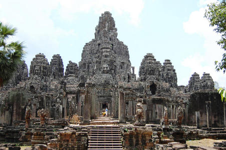 柬埔寨暹粒省的高棉吴哥寺庙prasat bayon