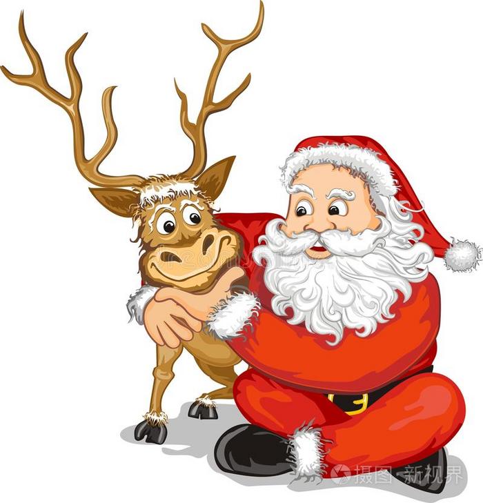 圣诞老人和驯鹿