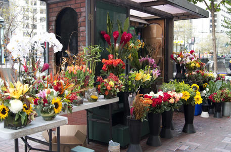 路边花店照片