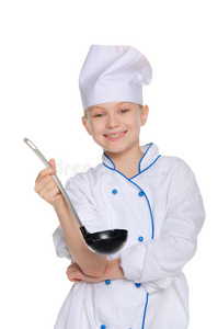 微笑的年轻厨师