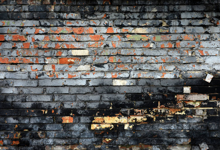 旧砖的背景墙。建筑立面纹理