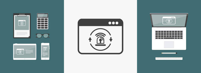 计算机安全报警图标照片