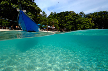 热带岛屿亚齐印尼船
