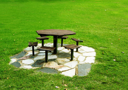 公园石头椅子图片