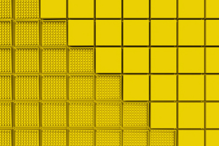 从黄色的方形形状的未来派工业背景