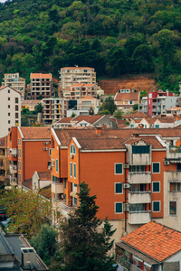 布德瓦，黑山，从高层建筑中 c 视图