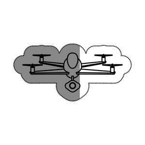 无人机技术飞行孤立的图标