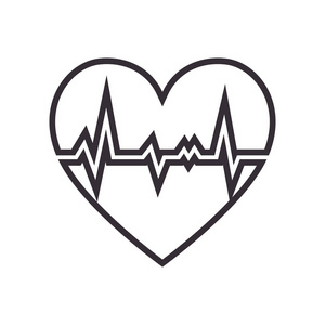 心心脏病学孤立的图标图片
