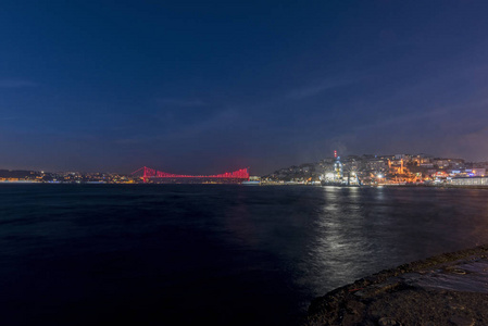 美丽的景色，伊斯坦布尔博斯普鲁斯海和桥