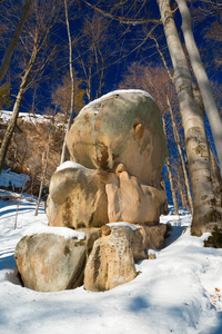 石头。乌克兰喀尔巴泰