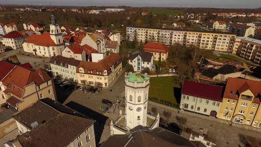 Meueslwitz 市场旧城鸟瞰图