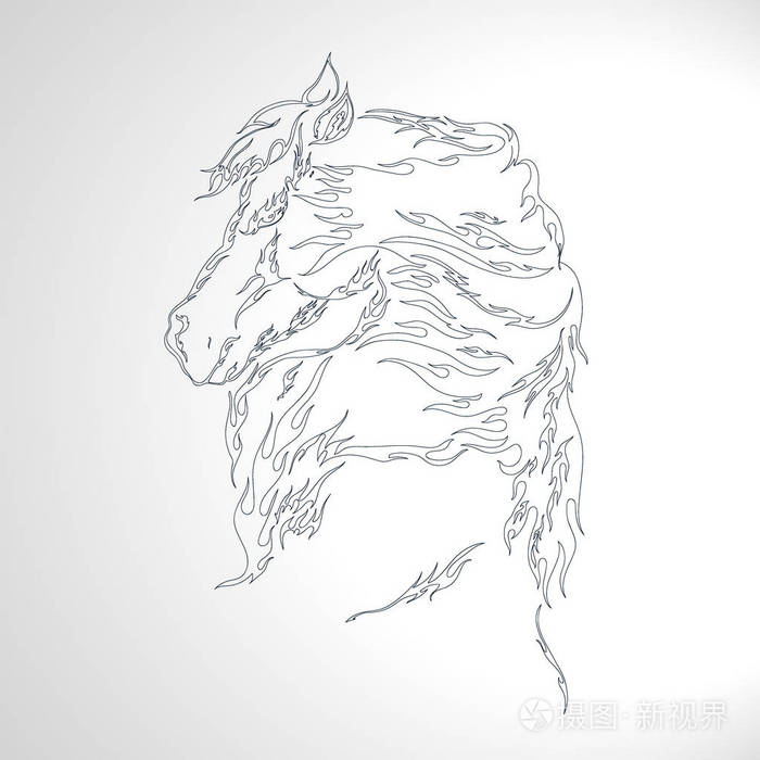 火马.矢量图插画-正版商用图片0xzkln-摄图新视界