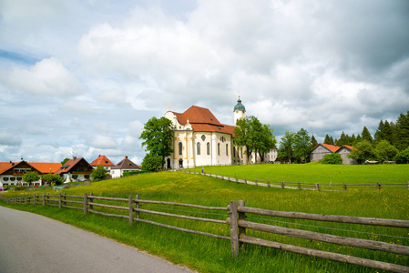 德国巴伐利亚威斯朝圣教堂。联合国教科文组织世界遗产中心