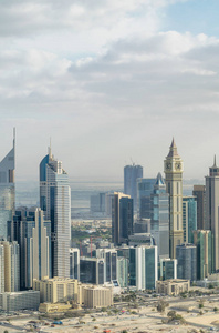 阿联酋迪拜市容的鸟瞰图