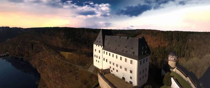 在德国鸟瞰城堡 Burgk