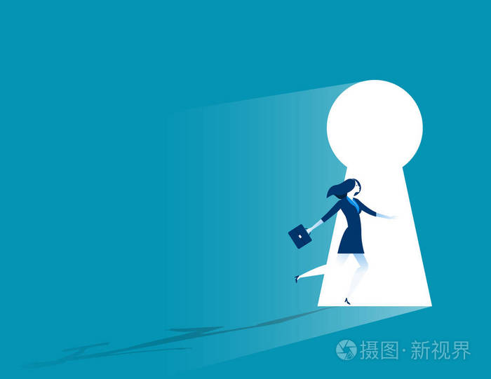 跑到大锁孔入路的女商人概念的业务说明