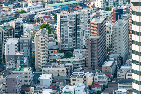 现代的日本东京新宿天际线