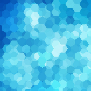 蓝色 白色六边形组成的抽象背景。为业务演示文稿或 web 模板横幅传单的几何设计。矢量图