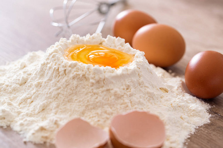 打破鸡蛋和面粉