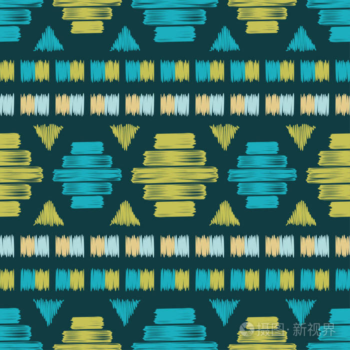 民族波西米亚风无缝模式.打印.重复的背景.布设计壁纸