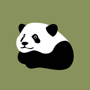 熊猫头矢量插画风格平