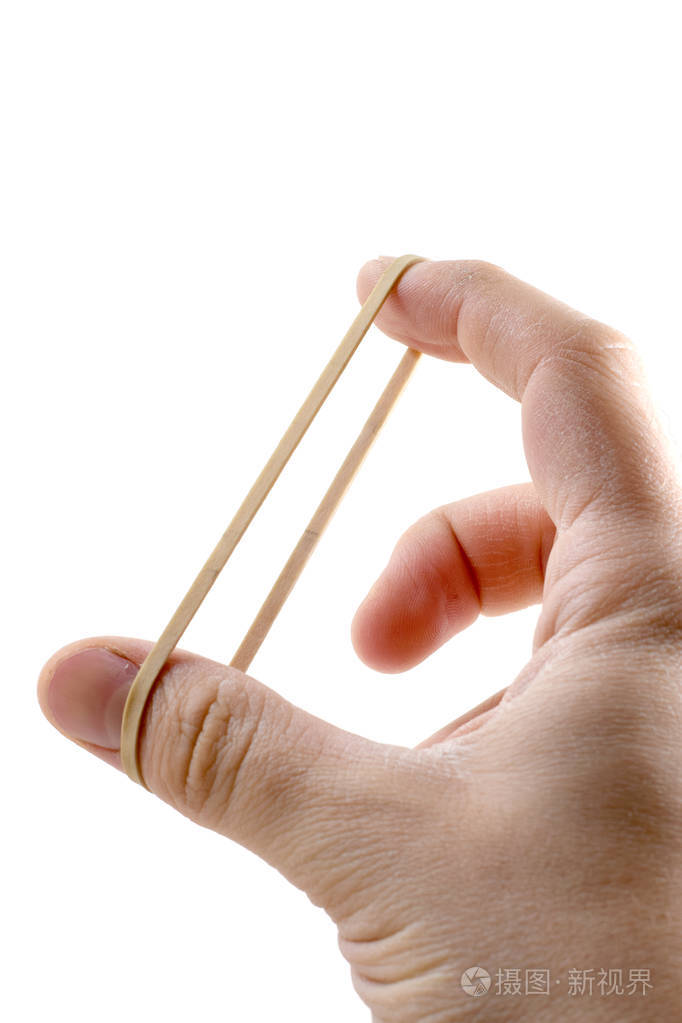 男手拉伸橡皮筋