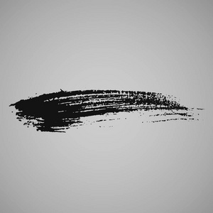 笔刷收藏. 手绘笔画黑色油漆笔画和墨线.