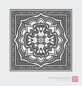 花卉抽象装饰品的方形.装饰单色照片