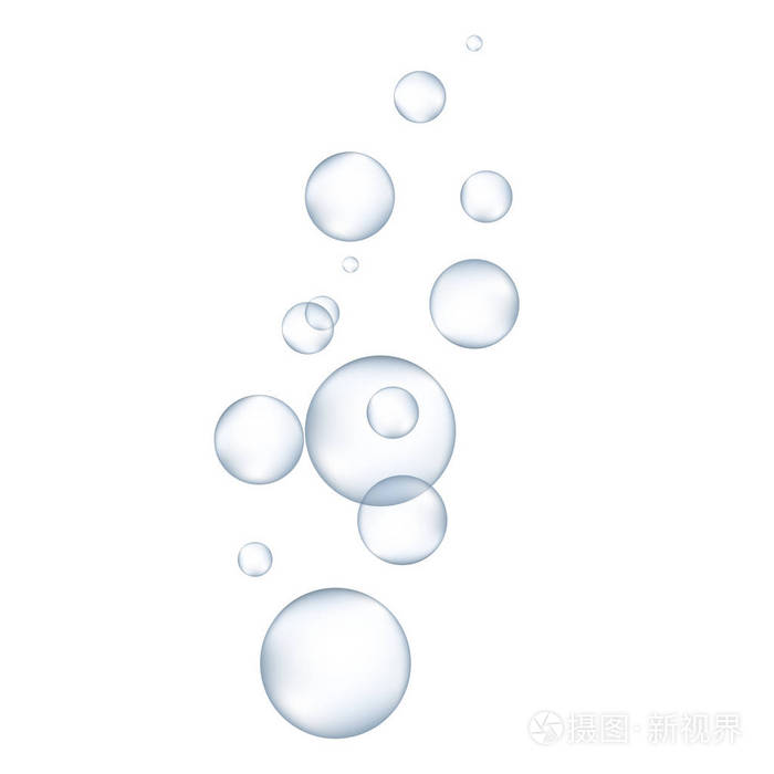 白色水泡沫用反射设置矢量图插画-正版商用图片0y1ba7-摄图新视界