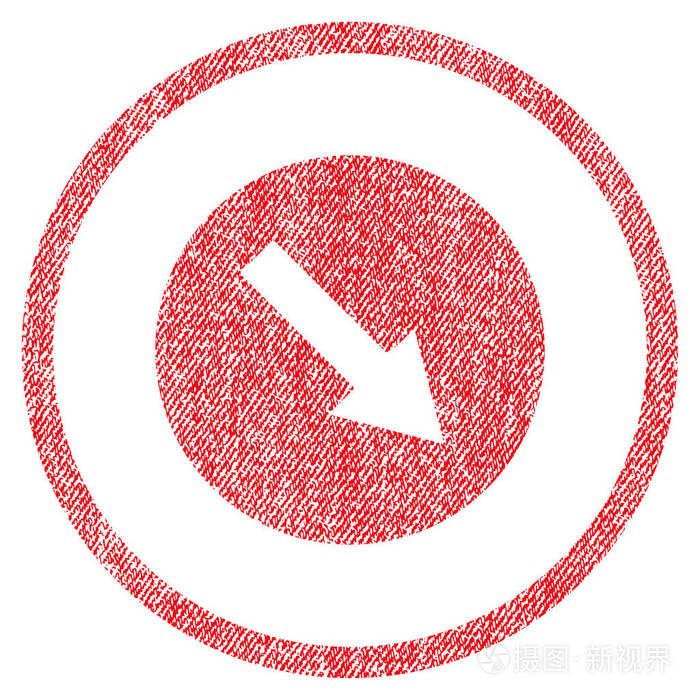 右下角圆形的箭头织物纹理的图标