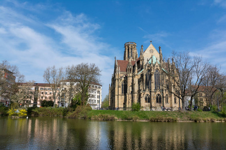 Feuersee 斯图加特德国欧洲大教堂宗教旧无