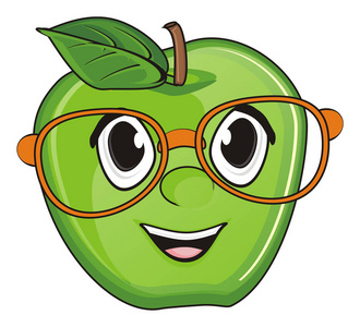 肉骨头卡通素材脸上的苹果照片