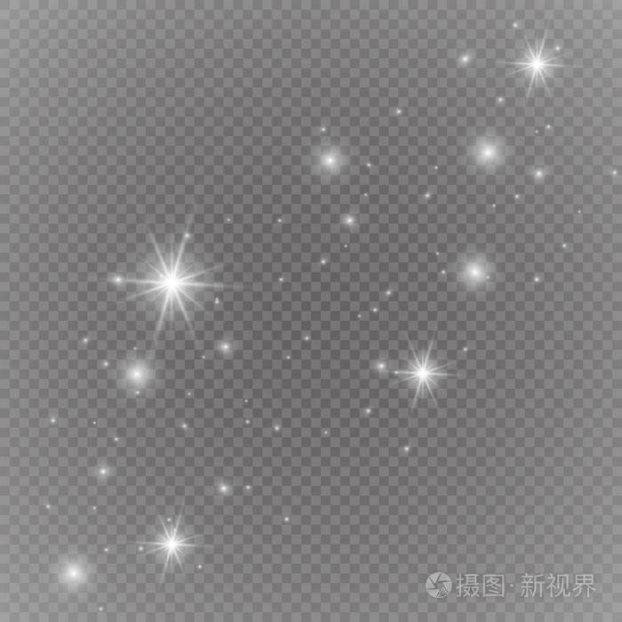 很酷的效果装饰用的光线的矢量图闪耀着光芒.明亮的星星.