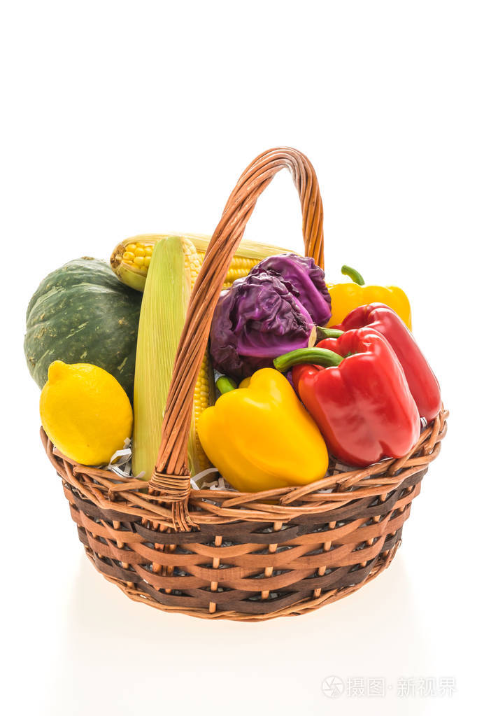 蔬菜柳条篮子照片-正版商用图片0y1m7a-摄图新视界