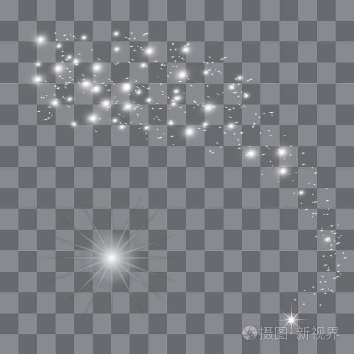 很酷的效果装饰用的光线的矢量图闪耀着光芒.明亮的星星.
