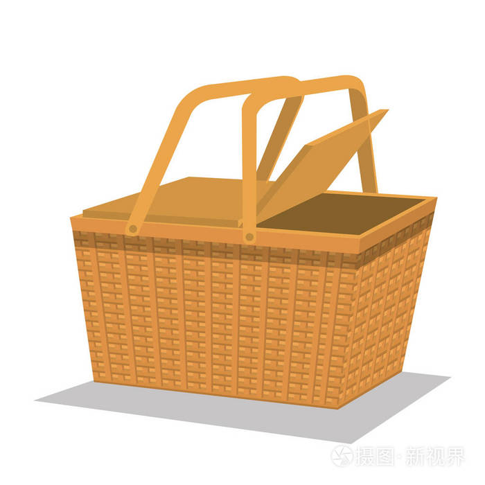野餐篮孤立的图标插画-正版商用图片0y1qn3-摄图新视界