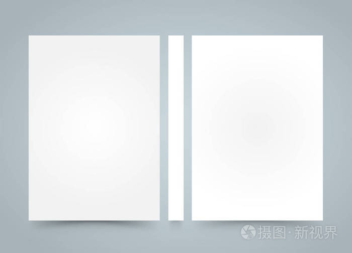 传单空横幅书 大小的纸张 模板设计元素 矢量背景插画 正版商用图片0y1xz0 摄图新视界