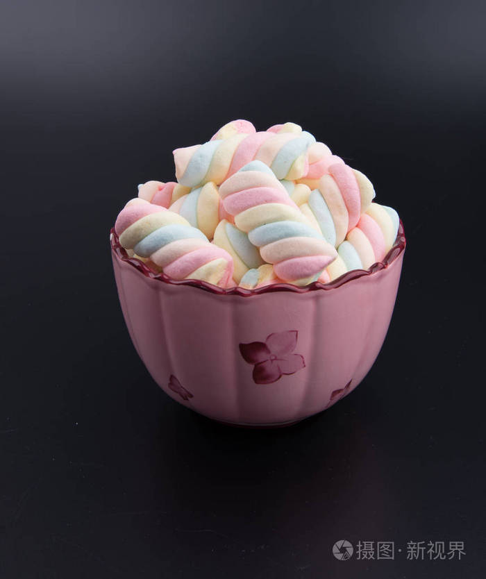 棉花糖或背景上的棉花糖糖果