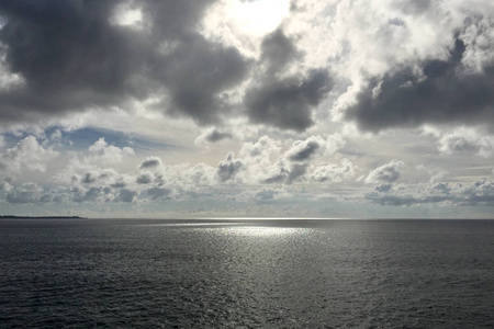 蓝色的天空, 海洋, 日本冲绳的云景