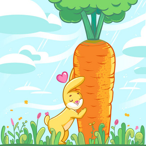 兔子萝卜图标图片