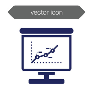演示文稿板图标。图表
